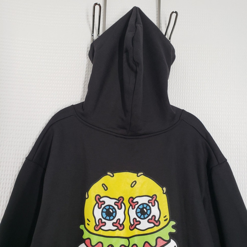 Members Only Spongebob Squarepants Hoodie Sweatshirt Mens Medium Black Oversized - Picture 13 of 16